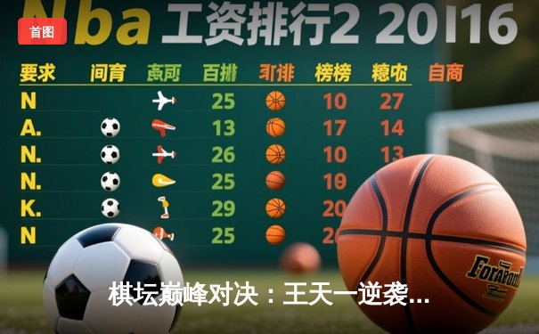 棋坛巅峰对决：王天一逆袭夺冠，智力运动再掀热潮